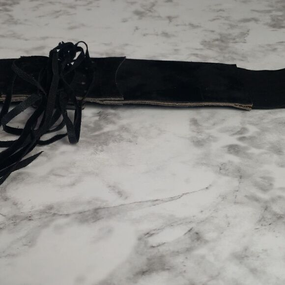 Black Faux Suede Bohemian Style Belt‎ main image 5